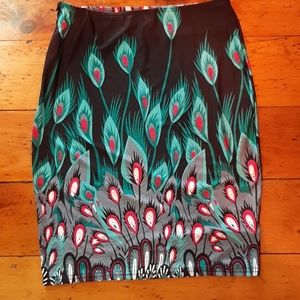 White Mark peacock skirt